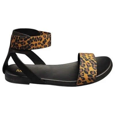 MIA Lydya Gladiator Sandals Womens Sz 8 Black Leopard Print Ankle Strap 00638717 - Image 1 of 4
