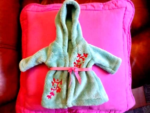 American Girl Puppenmantel Fleece blau türkis bestickt 18" Puppen EX-NM - Bild 1 von 3