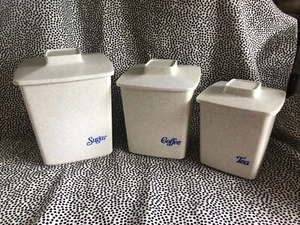 Tucker Housewares Vintage Melamine Storage Container Set (Coffee, Sugar, Tea) - Picture 1 of 4