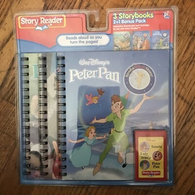 Disney Story Reader 3 Books Peter Pan, Lady And The Tramp, Bambi 2003 New - Image 1 of 2