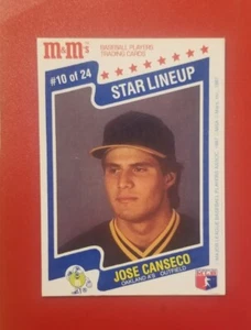 1987 M & M's Star Lineup Jose Canseco #10 Oakland Athletics FREE SHIPPING - Picture 1 of 6