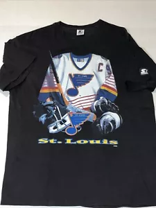Vintage St. Louis Blues Starter NHL Hockey Tee - Picture 1 of 7
