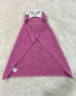 Pottery Barn Kids Funny Face Hooded Towel Pink - Image 1 of 4