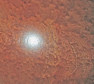 Sapele Pommele Figured Quilted wood veneer 14" x 58" raw no backing 1/42" thick - Picture 1 of 8