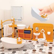 1/24 Scale Dollhouse Miniature Furniture Plastic Bathroom Set Toilet Room