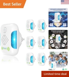 Indoor Ultrasonic Pest Repeller - Repels Insects, Rodents, Mosquitoes - 6 Pack - Picture 1 of 9