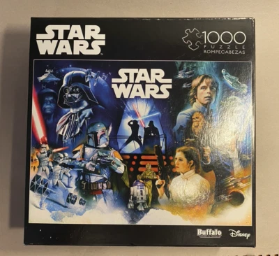 Rompecabezas Star Wars Buffalo 1000 piezas - Darth Vader, Luke Skywalker, Boba Fest Foto 1 de 3