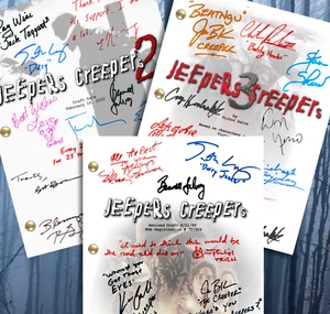 Jeepers Creepers Trilogy Signed Autograph Scripts Reprints, Creeper Movie Fans - Picture 1 of 11