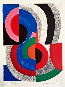 Sonia Delaunay Lithographie COA original signiert op nummeriert mit Bleistift Joan@Mirò - Bild 1 von 11