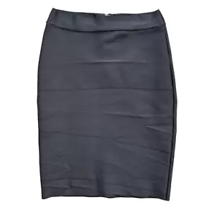 New Look Stretch Knee Length Pencil Skirt Y2K size M Grunge Punk ZIP - Picture 1 of 8