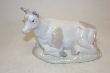 Mirmasu Porcelain Christmas Nativity Piece Made in Spain 4.5" Cow Laying Down