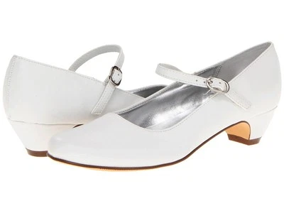 White Dress Shoes by Nina  with 1 1/4 inch  Heels YOUTH Girls Size 12 1/2  M - Image 1 of 4
