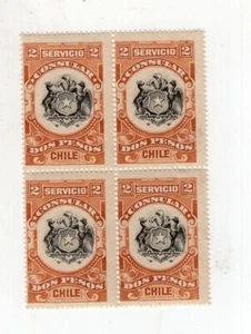 CHILE, 1900, CONSULAR SERVICE $2, BLOCK OF 4, MNH - Picture 1 of 1