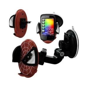 Support universel auto 2en1 pour HTC Explorer motif toile couleur rouge - Photo 1 sur 5