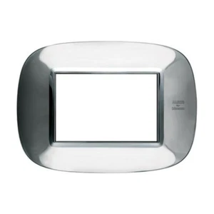 PLACCA ELLITTICA 3 MODULI - INOX LUCIDO ALESSI - BTICINO LEGRAND HB4803AXL - Foto 1 di 1