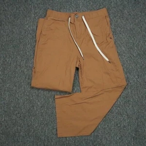 Vuori Pants Womens Small Brown Ripstop Wide Leg Duraterra Chino Zip Pocket VW416 - Picture 1 of 9