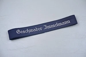 SECONDA GUERRA MONDIALE MILITARE TEDESCA SQUADRONE IMMELMANN BRACCIALE TITOLO - Foto 1 di 12