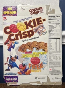 Caja de cereales plana crujiente Ralston 1996 de colección mini súper remojo chispas de chocolate - Imagen 1 de 2