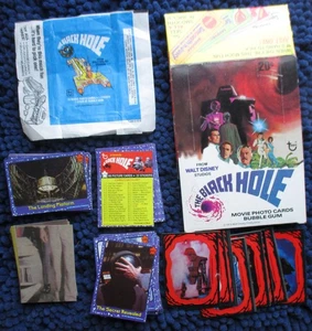 1979 BLACK HOLE TRADING CARD #1-88 & STICKER #1-23 SET empty wrapper & box TOPPS - Bild 1 von 1