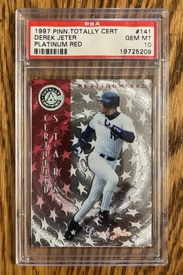 1997 Pinnacle Totally Certified Platinum Red #141 Derek Jeter PSA 10 Yankees 🔥 - Image 1 of 2