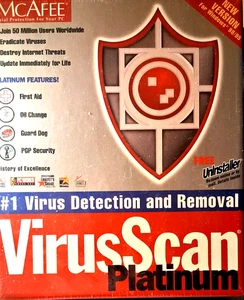 Vintage McAfee VirusScan Platinum For Windows 98/95 NIB - Picture 1 of 2