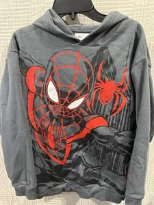 Marvel Boys Spiderman Hoodie Sweatshirt Size 10/12 Hooded NEW/TAG - Picture 1 of 6
