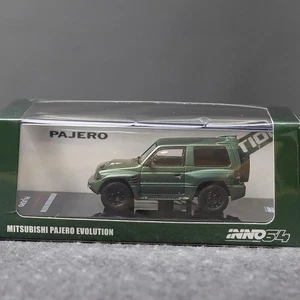 INNO 1:64 Mitsubishi Pajero EVOLUTION Green Collectible Diecast Toys Car Gifts - Picture 1 of 7