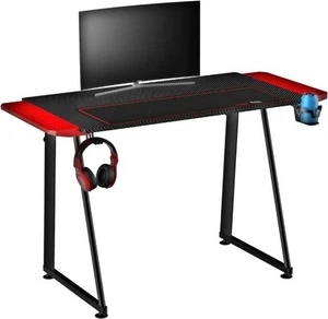 5959295 SCRIVANIA GAMING 100X60X75 CM NERA - Foto 1 di 1