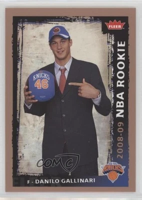 2008-09 Fleer 2008-09 NBA Rookie Danilo Gallinari #206 Rookie RC - Image 1 of 2