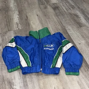 Giacca a vento vintage Seattle Seahawks bambino taglia 18 mesi giacca cappotto giovane - Foto 1 di 4