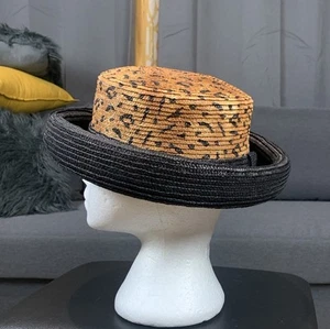 Vintage Liz Claiborne Sommerhut Stroh Tiermotiv - Bild 1 von 7