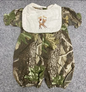 Realtree Baby Camo Strampler Lätzchen bestickt Hirsch 12 Monate Vintage J. Tuohy’s - Bild 1 von 4