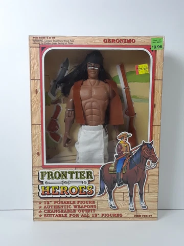 Vintage 1993 Frontier Heroes Geronimo 12" Poseable Action Figure #93107 Cover