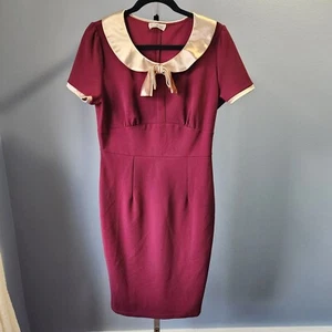 Vestido Aisize Vintage Redefinido Retro Pinup Vaina Rojo Rockabilly Para Mujer Grande L - Imagen 1 de 12