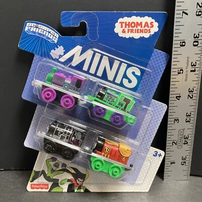 Thomas Friends Minis DC Super Friends Paquete de 4 Robin Catwoman Acertijo Niño Bestia Foto 1 de 4