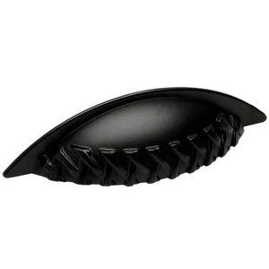 Cosmas Cabinet Hardware Flat / Matte Black Braided Cup Pulls #7067FB - Picture 1 of 1