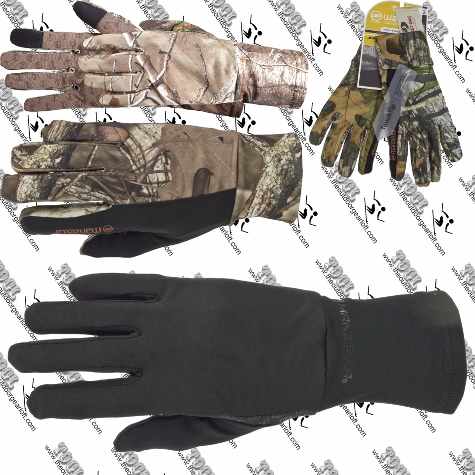 MANZELLA MENS H164M SNAKE TOUCH TIP TOUCHTIP CAMO HUNTING GLOVE FOUR PATTERNS - Image 1 of 1