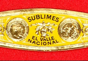 274VR-MEXICO Vitola-Cigar Band-Marca EL VALLE NACIONAL, SUBLIMES  - Bild 1 von 3
