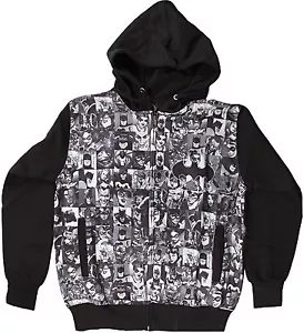DC Comics Batman Checker Dye Sublimation Adult Zip Hoodie - Official DC Comics S - Picture 1 of 1