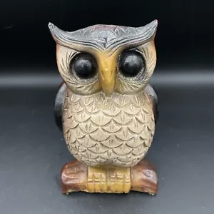 Kreidegeschirr Eule - 6 Zoll - MCM thronende Eule mit großen Augen - Bild 1 von 11