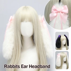 HRabbits Ear Headband Cosplay Girls Lolita  Accessories Ears Halloween Party - Imagen 1 de 13