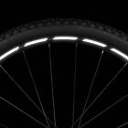 Set of 40 Bicycle Reflective Gaps Film Sticker Black Rims Safety K134