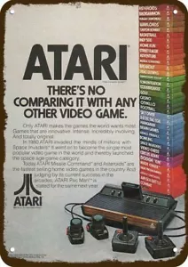 1981 ATARI VIDEO GAME SYSTEM Vintage-Look-Edge **DECORATIVE REPLICA METAL SIGN** - Picture 1 of 1
