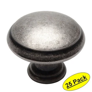 *25 Pack* Cosmas Cabinet Hardware Weathered Nickel Round Cabinet Knobs #5422WN - Picture 1 of 1