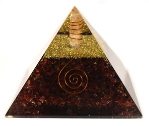 Huge 97mm Red Garnet Orgonite Orgone Pyramid Energy Reiki Charged Generator - Picture 1 of 5