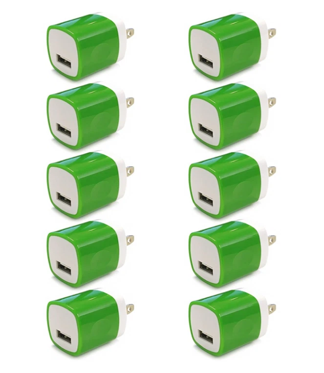 10x USB Cargador de Pared Enchufe Hogar Adaptador de Alimentación Toma de EE. UU. para Todos los Teléfonos Móviles Foto 1 de 4