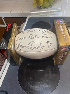 Collectible New NFL autographed FootBall signed by Green Bay Packers Lynn Dickie - Picture 1 of 10