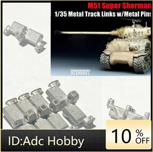 1/35 M51 Super Sherman/M4A3E8 Medium Tank Lead-tin Alloy Track Links+Metal Pins - Picture 1 of 13