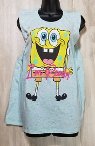 Nickelodeon Spongebob Squarepants I'm Ready Tank Top Women's Blue Speckled 3XL - Picture 1 of 8