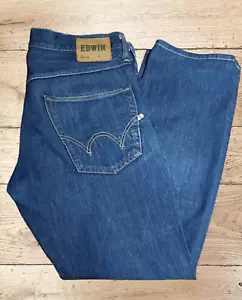 Jeans EDWIN uomo ED47 regular denim giapponese dritto taglia W32 x L29" vita media - Foto 1 di 16
